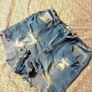 Wax Jean Denim shorts